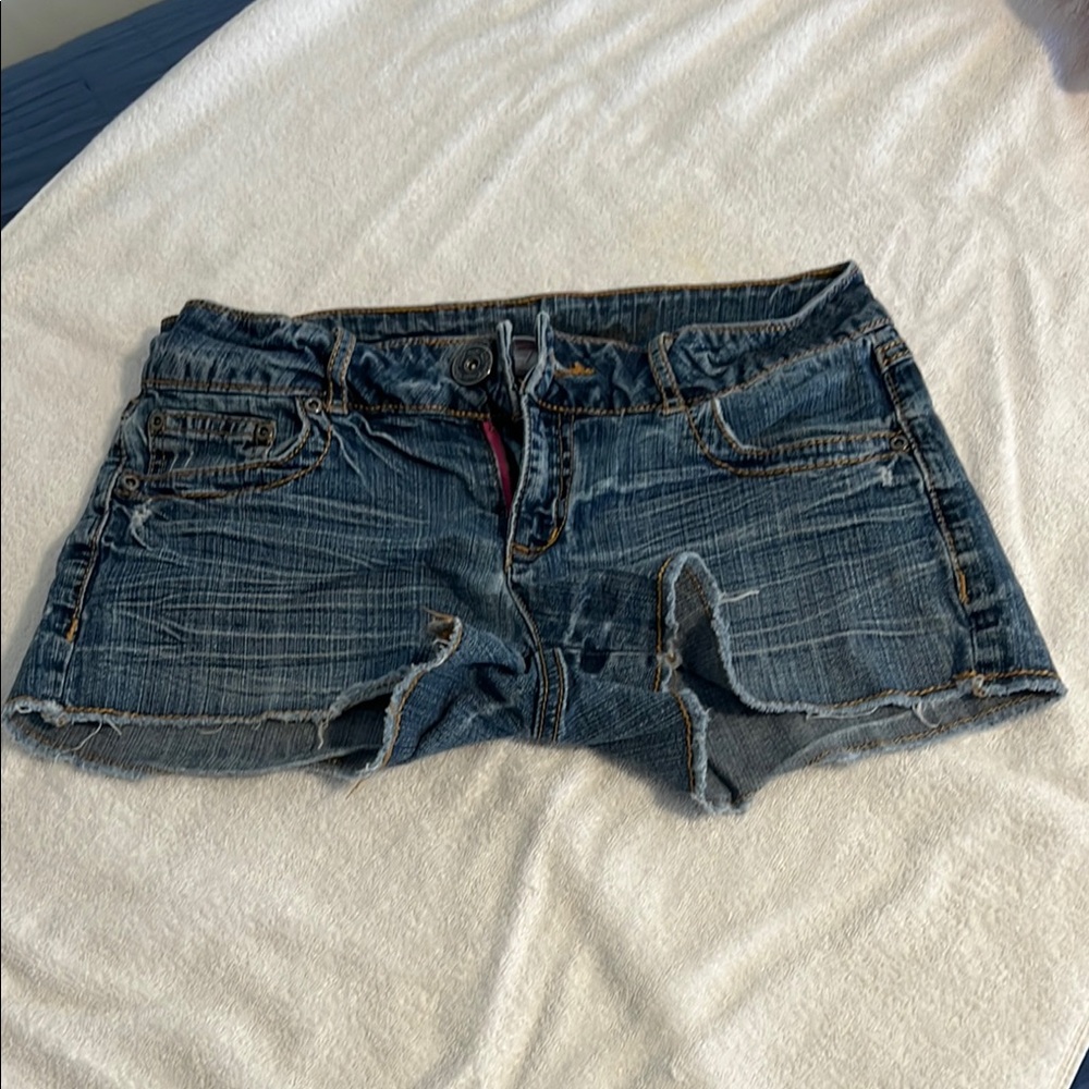 Candie's Blue Jean Shorts Classic Distressed Look